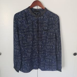 Women's Medium Blue Plaid Blouse